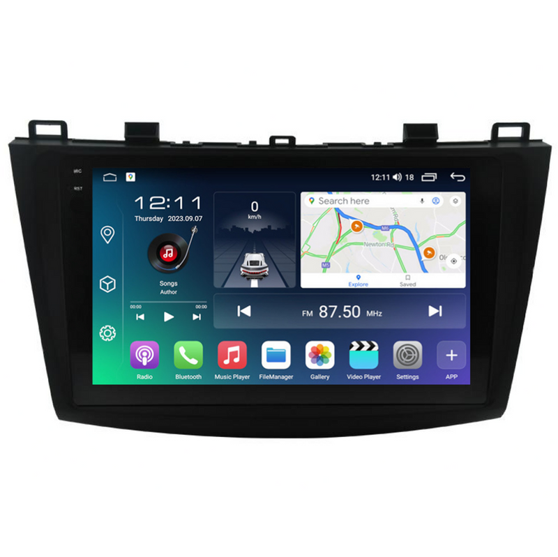 PBA MZ2606A Android 2K QLED Head Unit CarPlay Auto GPS Radio For Mazda 3 (2009 - 2013)