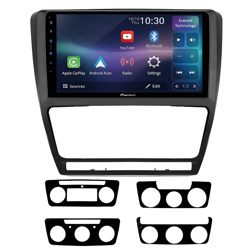 Pioneer SPH-PF97BT Perfect Fit SK03 9" Head Unit CarPlay BT FM For Skoda Octavia (2004-2013)