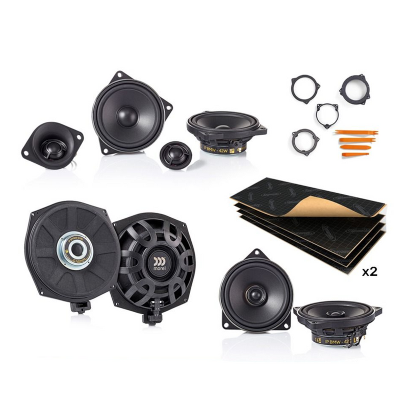 Morel Hifi & Dynamat BMW-KIT2 Speaker & Subwoofer Upgrade For BMW 100mm (4 inch) Models
