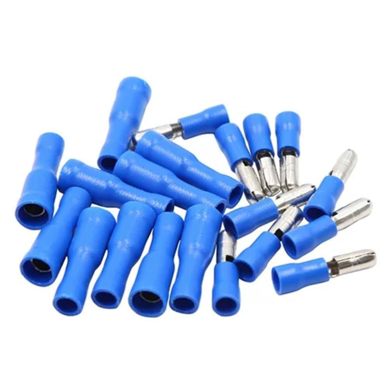 ATD WSC-82206 Blue Insulated Crimp Bullet Connectors Male & Female 4mm (50 Pack)