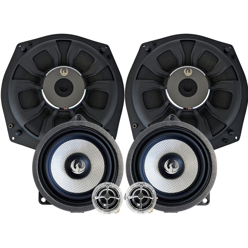 Phoenix Gold ZDSKB1S OEM-Fit 100cm 4" Component Speakers & UnderSeat Subs For BMW & Mini