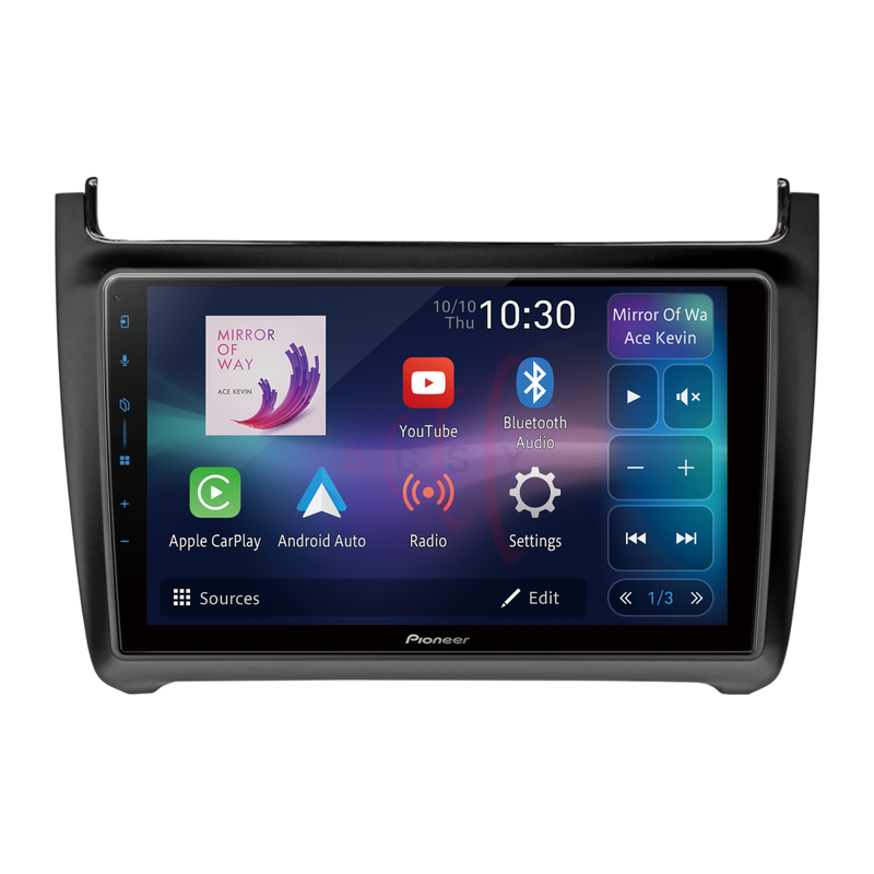 Pioneer SPH-PF97BT Perfect Fit CarPlay Android Auto 9" Radio For VW Polo MK5 (2014-2017)