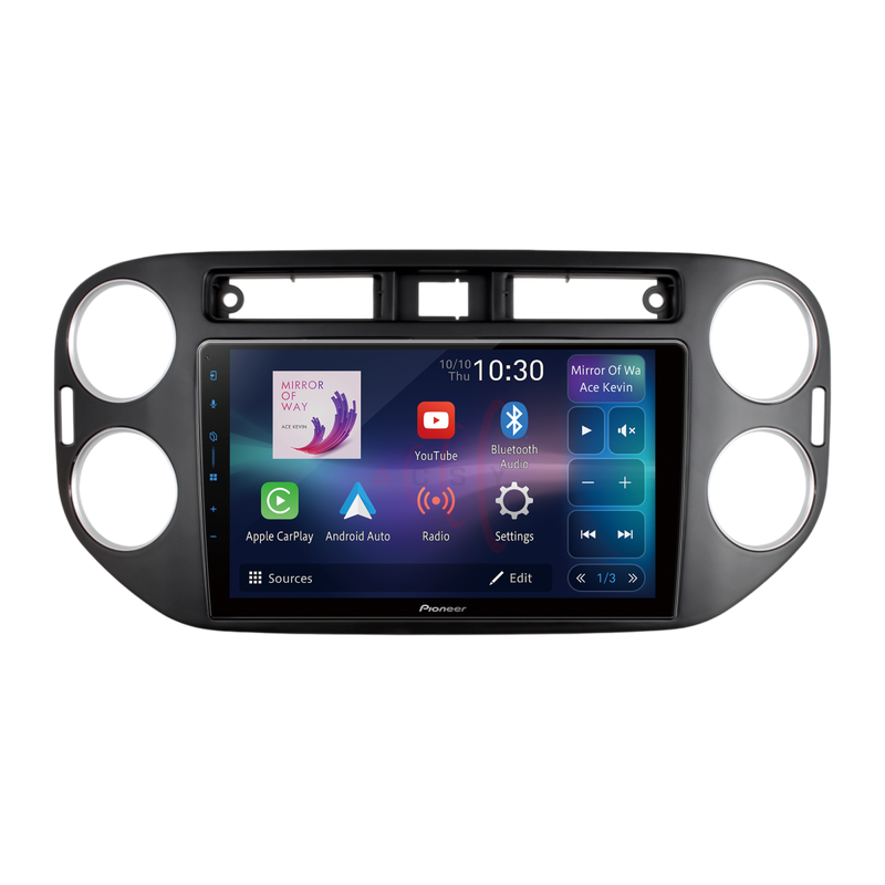 Pioneer SPH-PF97BT Perfect Fit CarPlay Android Auto 9" Radio For VW Tiguan MK1 (PQ) In Black