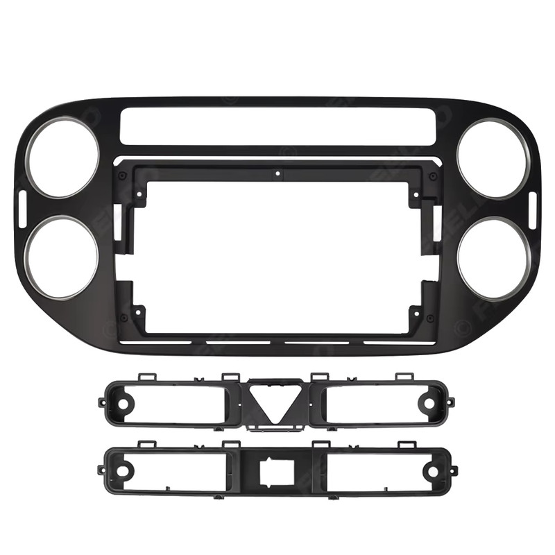 ATD RFP-52945 Perfect Fit Radio 9" Fascia Frame For Volkswagen Tiguan MK1 In Black (2007-2017)