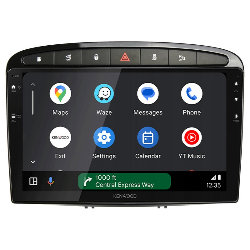 Kenwood DMX80AXS Perfect Fit 9" Radio Android Auto & CarPlay For Peugeot Mk1 308 408