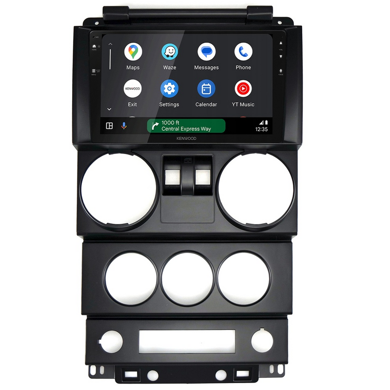 Kenwood DMX80AXS Perfect Fit 9" Radio Android Auto & CarPlay For Jeep Wrangler (2008-2010)