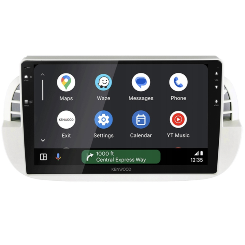 Kenwood DMX80AXS Perfect Fit 9" Radio CarPlay & Android Auto For Fiat 500 Mk1 (2007-2015)