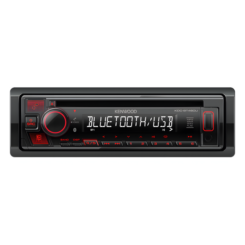 KENWOOD KDC BT460U Single DIN Short Chassis Car Stereo With CD Player Bluetooth USB