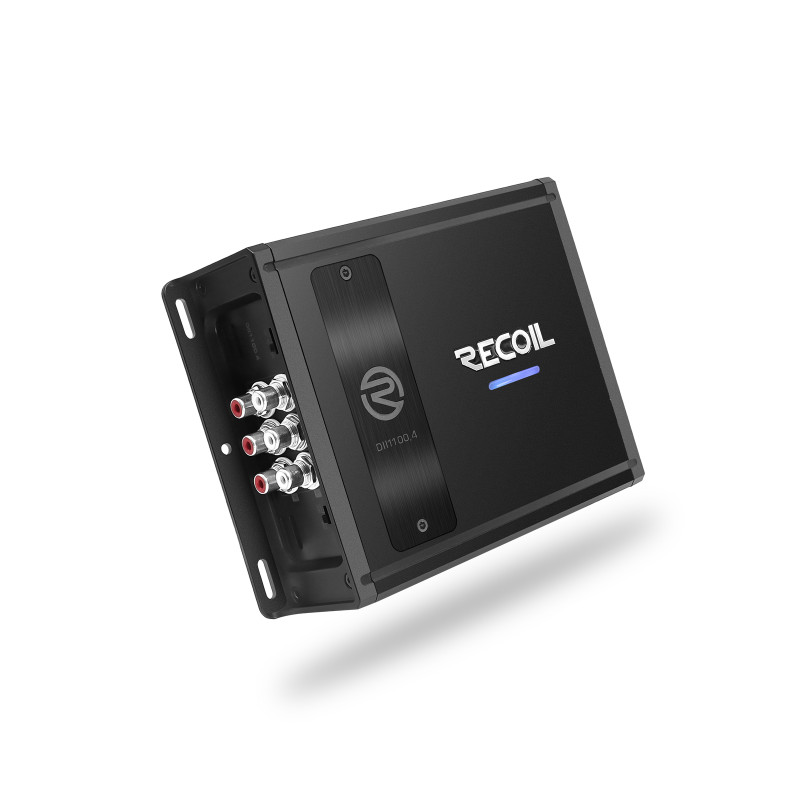 Recoil DII1100.4 Class-D Full-Range 4-Channel Car Audio Amplifier 270 Watts x 4 RMS