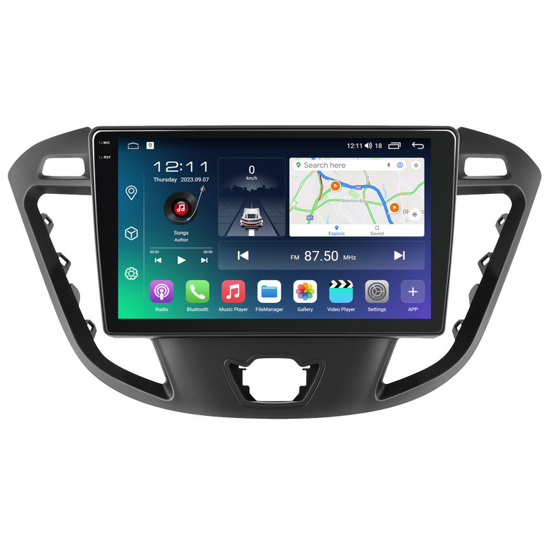 PBA FO2456C 9" Android QLED Head Unit CarPlay SatNav Radio For Ford Transit Custom Mk1