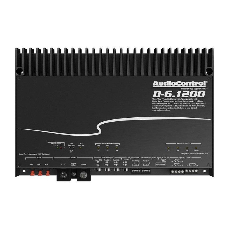 AudioControl D-6.1200 Amp 6-Channel DSP Amplifier 1200w RMS Built-in Matrix DSP OEM