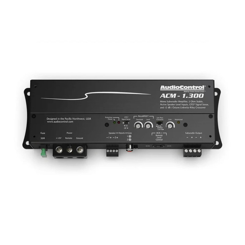 AudioControl ACM-1.300 Micro Monoblock Amplifier 300w Peak 175w RMS Amp With AccuBASS®