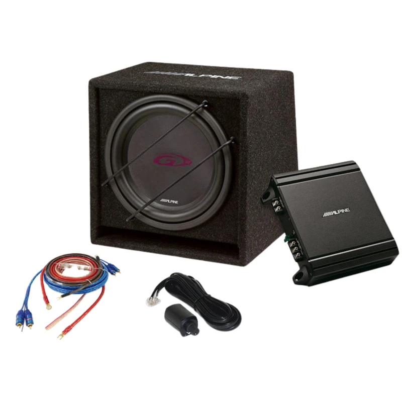 Alpine SBG-30KIT 12" (300mm) High Performance Active Sub Package Remote Bass Control