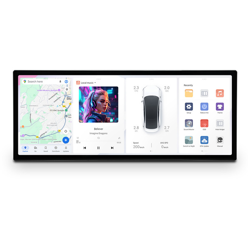 12.3" LEGACY Perfect Fit DUDU OS Radio 4+64GB Head Unit With CarPlay Android Auto Multimedia