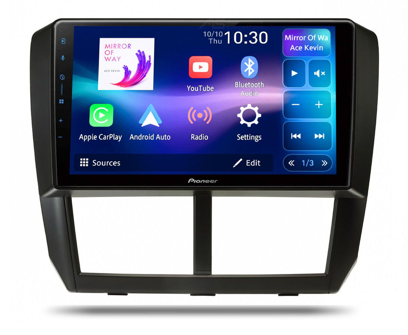 Pioneer SPH-PF97BT 9" Perfect Fit Head Unit CarPlay Android Auto Kit for Subaru 2007-2011