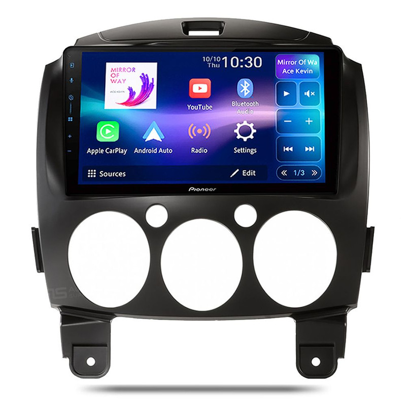 Pioneer SPH-PF97BT 9" Perfect Fit Head Unit CarPlay Android Auto Kit For Mazda 2 2007-2014