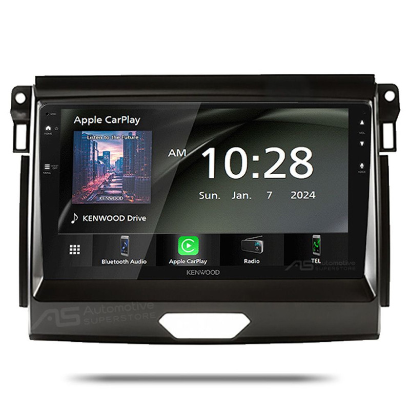 Kenwood DMX80AXS Perfect Fit CarPlay Android Auto 9" Head Unit Kit For Ford Ranger 2015-22