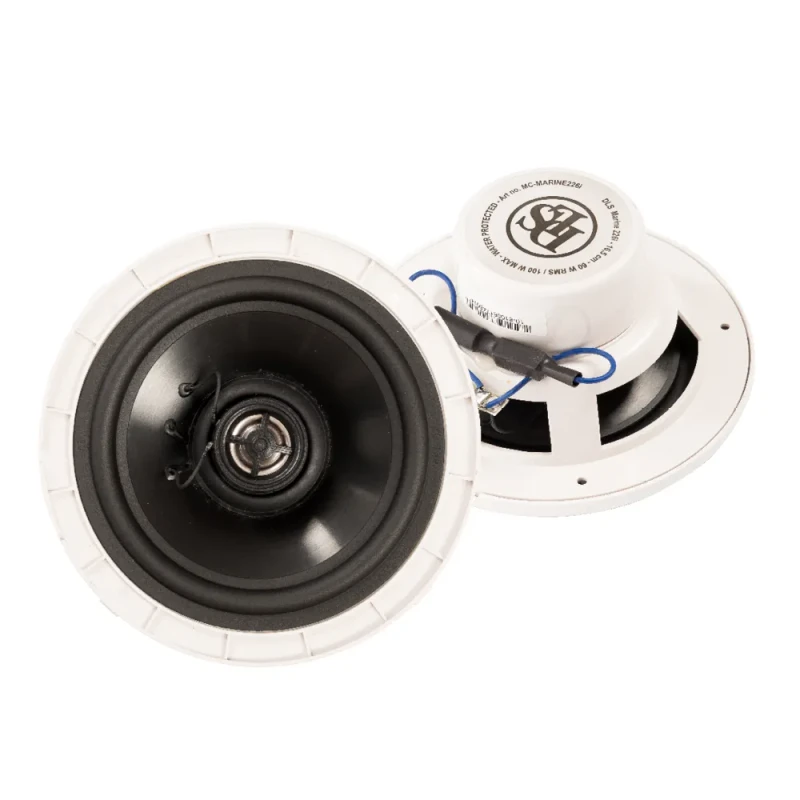 DLS Marine 226i 6.5" (165mm) IP65 Marine Coaxial Speakers 60W RMS White Marine Audio