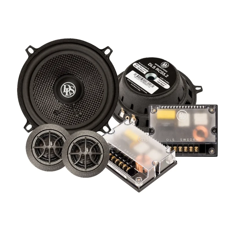 DLS RCS5.2 5.25" (130mm) Two-Way Component Speaker Kit Silk Dome Tweeter Fibreglass Cone