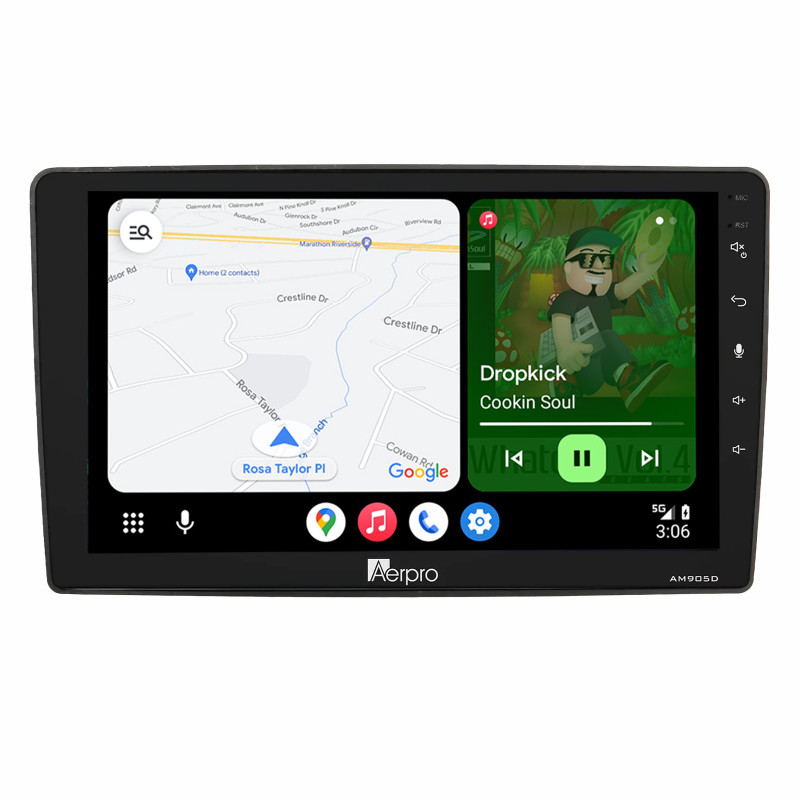 Aerpro 9" AM905D Android Auto DAB Radio Wireless CarPlay For Citroen Peugeot Fiat 2008-2015