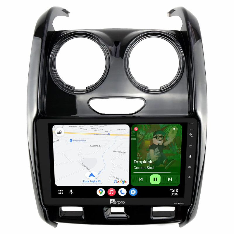 Aerpro 9" AM905D Android Auto DAB Radio Wireless CarPlay For Dacia Duster (2015-Onwards)