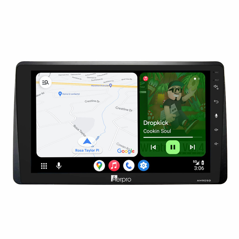 Aerpro 9" AM905D Android Auto DAB Radio Wireless CarPlay For Dacia Duster MK2 (2017–2021)