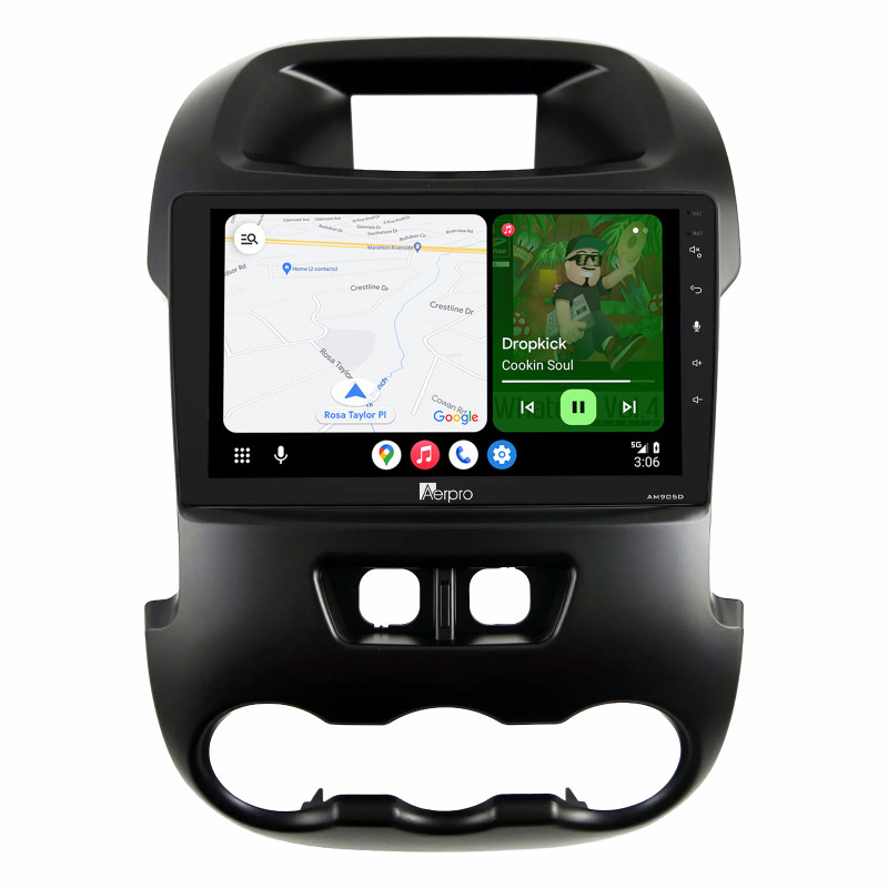Aerpro 9" AM905D Android Auto DAB Radio Wireless CarPlay For Ford Ranger MK3 (2011-2015)