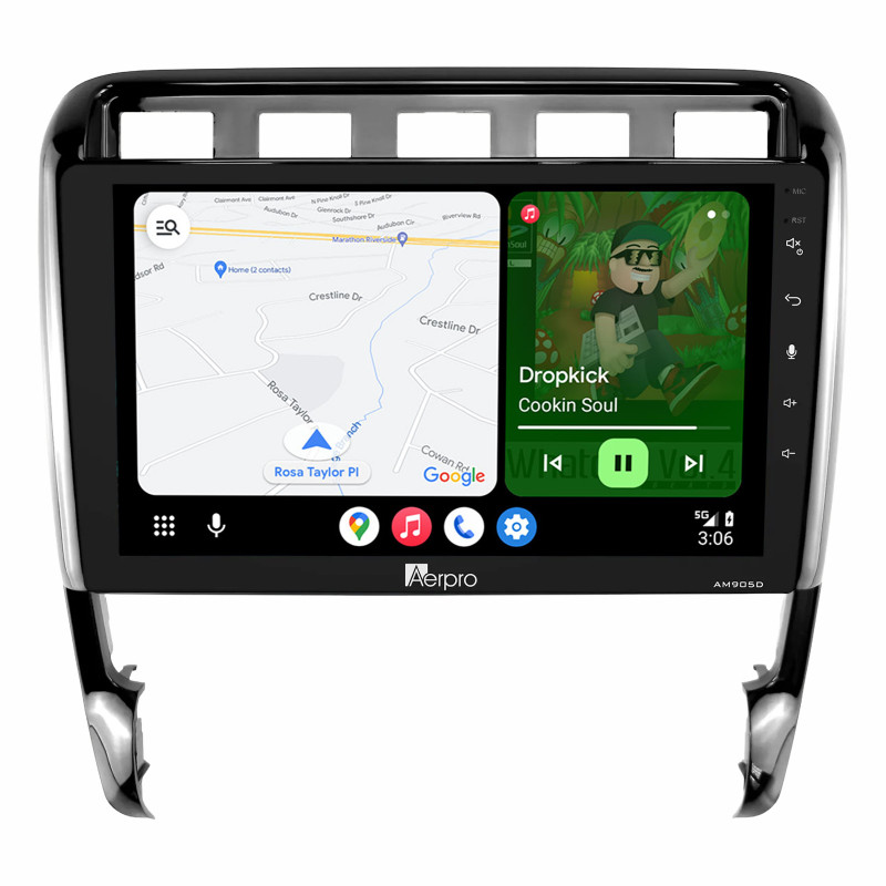 Aerpro 9" AM905D Android Auto DAB Radio Wireless CarPlay For Porsche Cayenne (2007-10)
