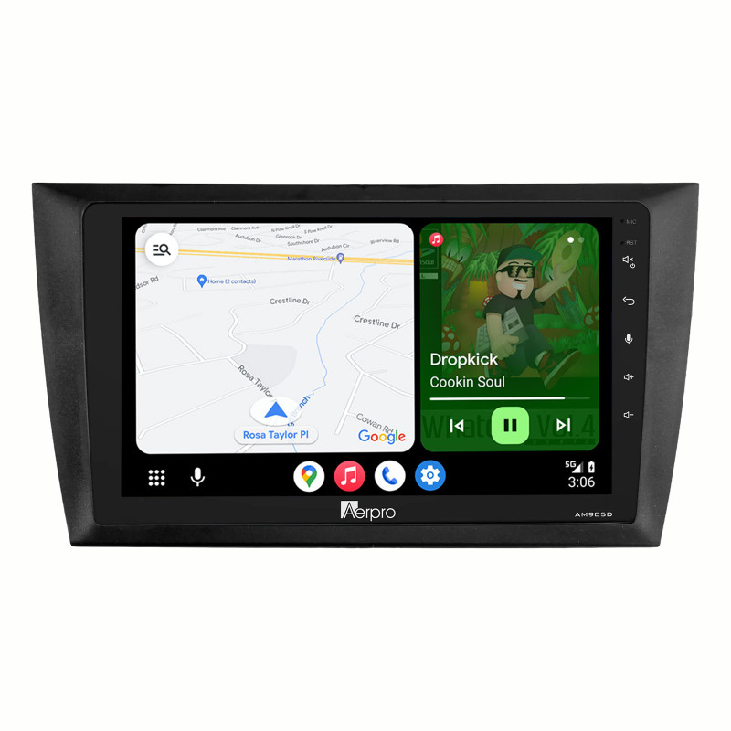 Aerpro 9" AM905D Android Auto DAB Radio Wireless CarPlay For Volkswagen Golf (2008-2012)