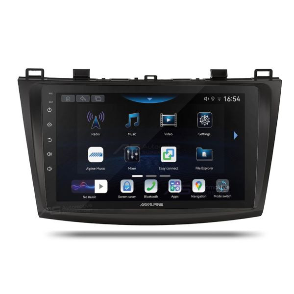 Alpine INE-AW409S Perfect Fit 9" CarPlay Android Auto Head Unit Kit For Mazda 3 MK2 (2008-2013)