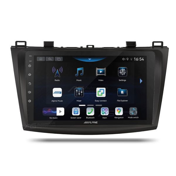 Alpine INE-AX809 Perfect Fit 9" CarPlay Android Auto Head Unit Kit For Mazda Mazda3 (2009-2013)