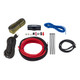 Kicker Audio 500W Smart Amp & 8" Compact Sub Enclosure Kit Bundle With OFC Wiring Kit