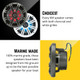 Kicker KA45KM84L KM Marine 8" (200mm) Coaxial Speaker White & Charcoal LED Grills Included
