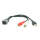 ATD URC-24252 USB & AUX Retention Cable For Nissan Qashqai J10 NV200 Note Micra K13 Juke