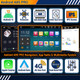 PBA A85PRO-87C 8" Android Auto 12 Sat Nav GPS CarPlay WiFi Radio For Mercedes W414 C209 W168