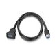 ATD FFU-24304 Single USB 3.0 Square Dash Mount 1M Universal Adaptor Flush Fit Port Switch