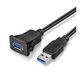 ATD FFU-24304 Single USB 3.0 Square Dash Mount 1M Universal Adaptor Flush Fit Port Switch