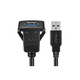 ATD FFU-24304 Single USB 3.0 Square Dash Mount 1M Universal Adaptor Flush Fit Port Switch