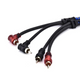 ATD RCA-32109 RCA Phono Cable Gold Plated Oxygen Free In Transparent OFC Copper 5 Metres