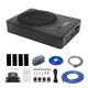 Recoil SL1710 10” Under-Seat Slim Amplified Car Subwoofer With Installation Wiring Kit OEM & RCA