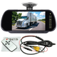 ATD MIR-34200 Universal Fit LCD 7" Suction Cup Rear View Mirror Front & Reverse Camera Ready