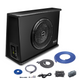 RECOIL SWS12 12 inch 600W Slim Active Ported Subwoofer Enclosure With Installation Wiring Kits