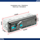 ITB D3107 Mechless Single DIN Bluetooth Dual USB Car Modern Style Radio Universal Fit Stereo