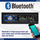 ITB SWM616 Mechless Single DIN Bluetooth Dual USB Car Modern Style Radio Universal Fit Stereo