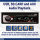 ITB HS520 Mechless Single DIN Bluetooth Dual USB Car Modern Style Radio Universal Fit Stereo