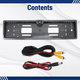 CAM031 Carbon Rear View Reversing Camera Universal Fit Number Plate Surround With LED