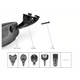 ATD PRO MCM-49925 Mirror Mount Base Replacement Stalk For BMW Jaguar Landrover Porsche