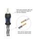 Recoil R1M2F Echo Series OFC RCA Y-Adapter 1 Male to 2 Female 2-Pack With Noise Reduction (0.3m)