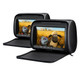Xtrons HD908D 9 Inch Car Headrest DVD Player Dual Screen Entertainment Set with Region-Free Playback