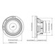 Alpine S2-W8D2 8" (200mm) Sub 300W RMS Dual Voice Coil Subwoofer 900W Peak Power